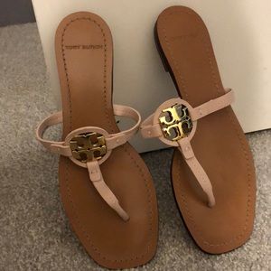 COPY - Brown, tan, and gold Tory Burch sandals